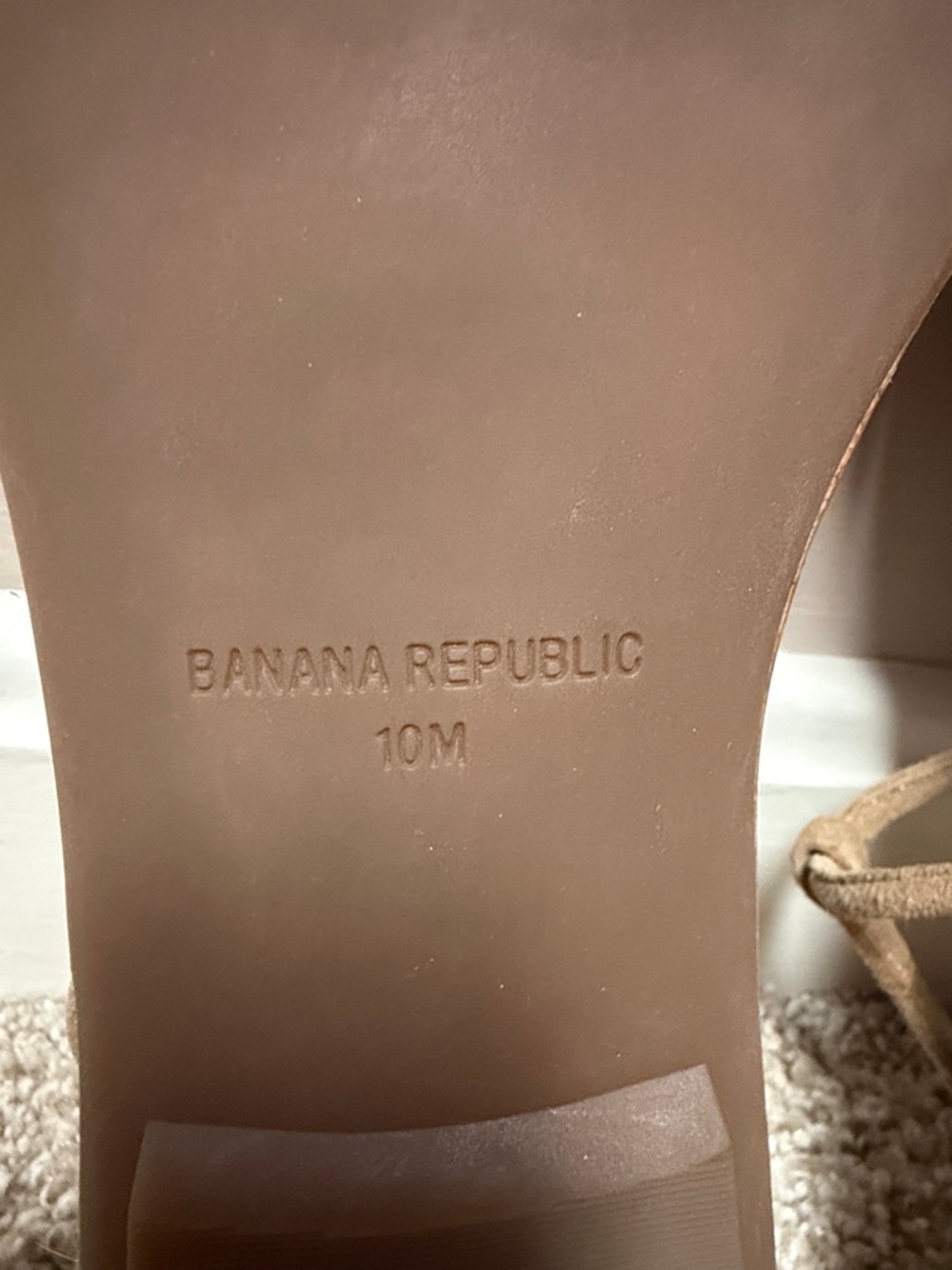 Banana Republic Tan Fringe Leather Slingback Sandals - Picture 5 of 6
